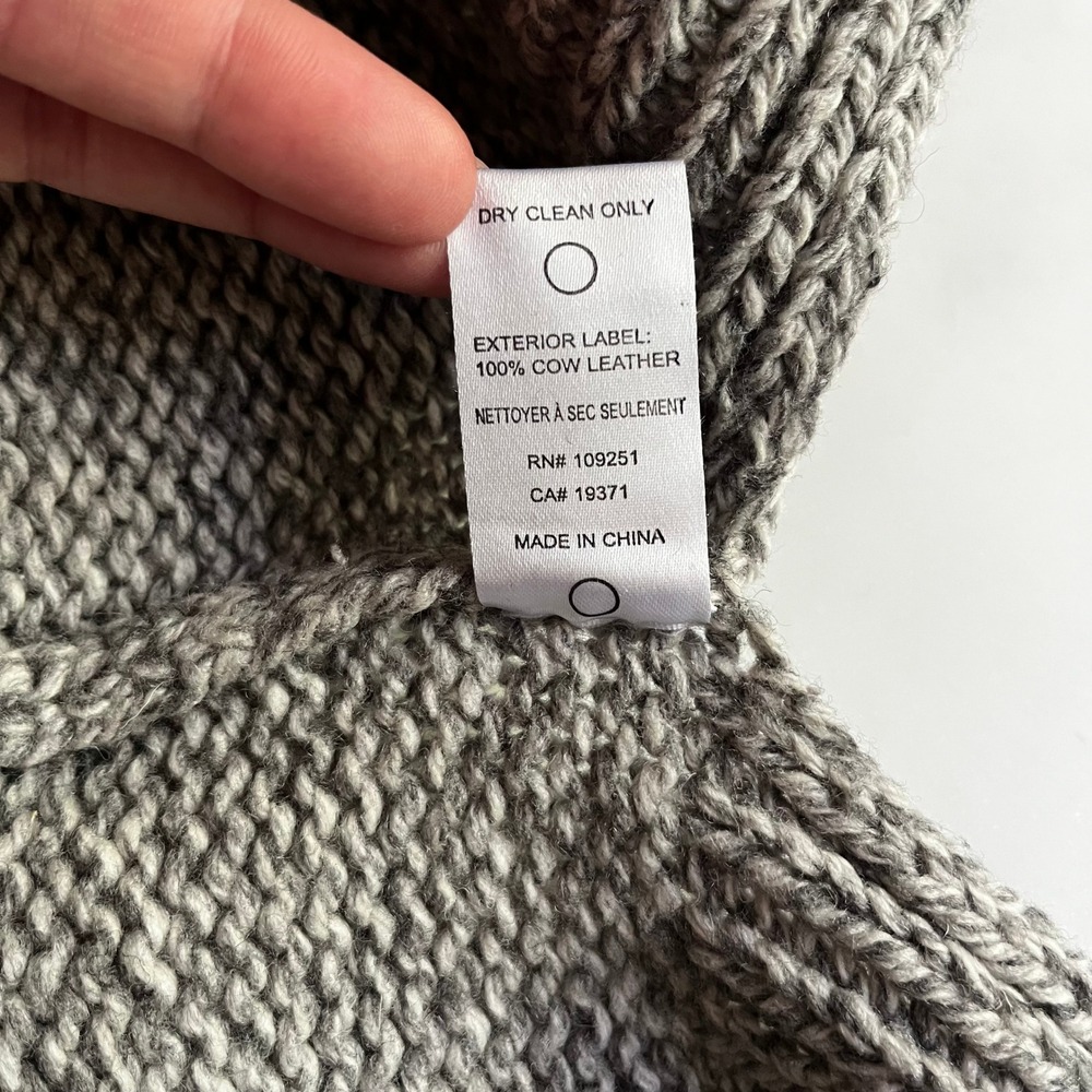Trovata Birds of Paradis Lambswool Chunky Knit Turtleneck Sweater Gray size XS - Picture 11 of 12